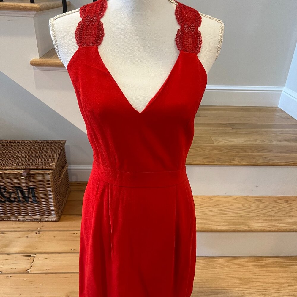 Sezane Ombeline Dress in Red, Size 36